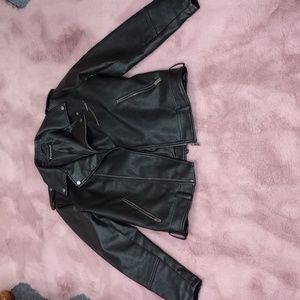 Oversized Faux Leather Jacket